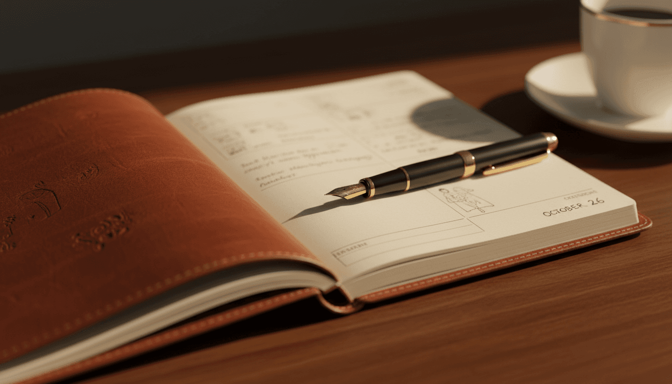 Personal Assistant service showing organized calendar and planning