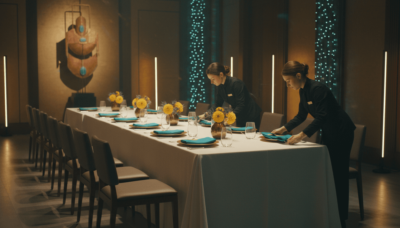 Event Management service showing elegant event setup and coordination