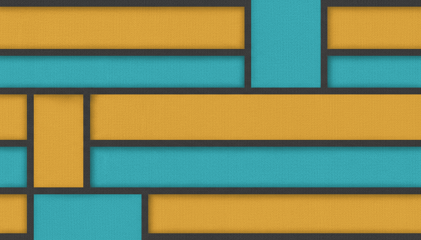 Art Deco geometric pattern with mustard yellow, turquoise, and dark grey tones